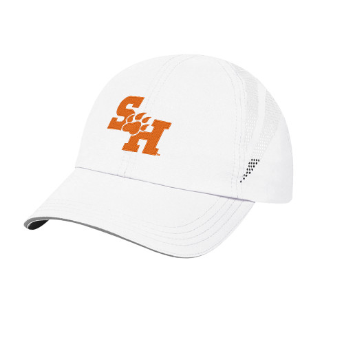  White Performance Cap - Primary Athletics Mark EMB