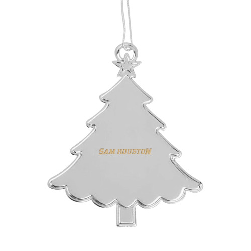  Silver Tree Ornament - Sam Houston Wordmark Engraved