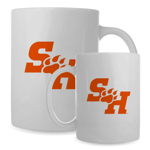  Full Color White Mug 15oz - Athletics Mark Pattern