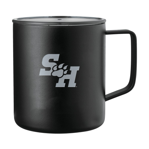  Rover Camp Vacuum Insulated Black Mug 14oz - Primary Athletics Mark Engraved