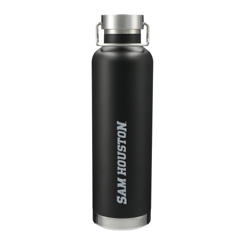  Thor Copper Vacuum Insulated Black Bottle 32oz - Sam Houston Wordmark Engraved