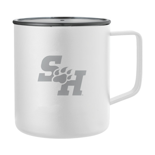  Rover Camp Vacuum Insulated White Mug 14oz - Primary Athletics Mark Engraved