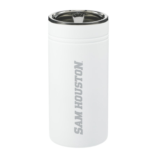  Sherpa Vacuum White Tumbler & Insulator 12oz - Sam Houston Wordmark Engraved