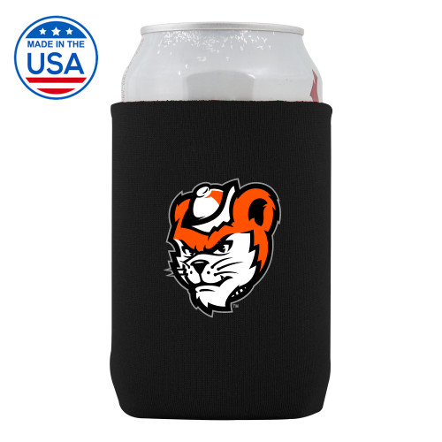  Neoprene Black Can Holder - Bearkat Head