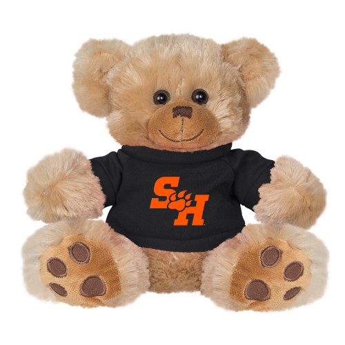  Plush Big Paw 8 1/2 inch Brown Bear w/Black Shirt - Primary Athletics Mark