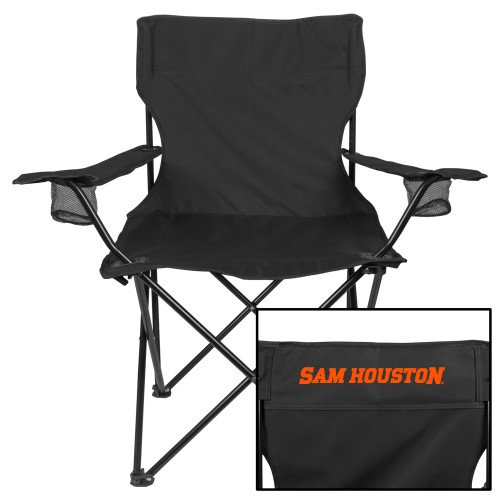  Deluxe Black Captains Chair - Sam Houston Wordmark