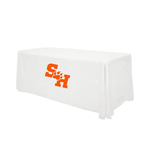  White 6 foot Table Throw - Primary Athletics Mark