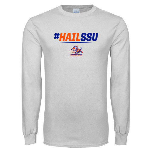  White Long Sleeve T Shirt - #HAILSSU