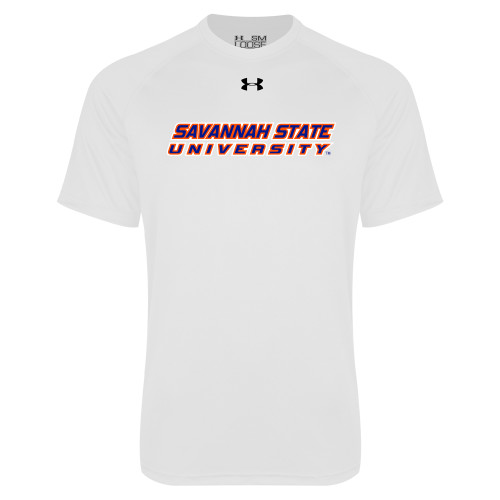  Under Armour White Tech Tee - Horizontal Mark