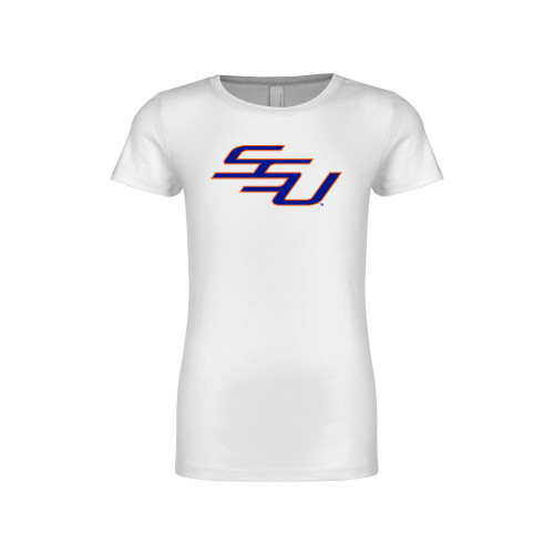  Next Level Girls White Fashion Fit T Shirt - SSU