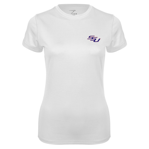  Womens White Performance Tee - SSU