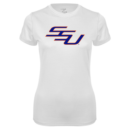  Womens White Performance Tee - SSU
