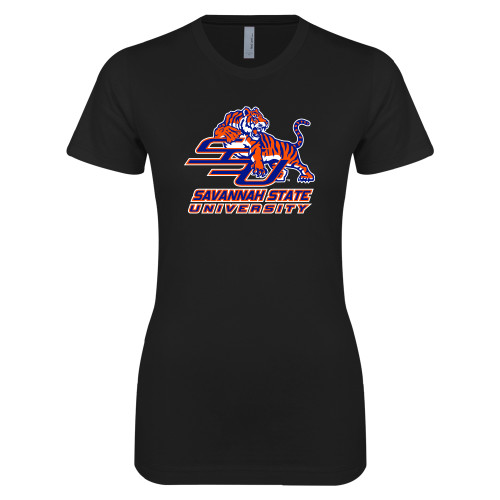  Next Level Womens Black Boyfriend Tee - Official Logo