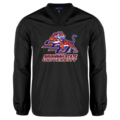  Black V Neck Raglan Windshirt - Official Logo