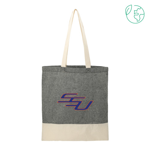  Split Recycled Black Cotton Twill Convention Tote - SSU