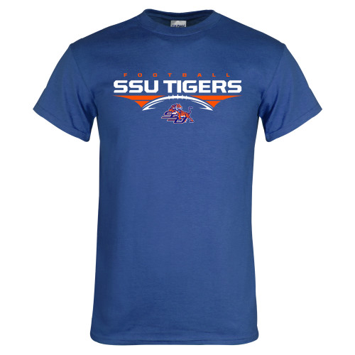  Royal T Shirt - Stacked Football Design