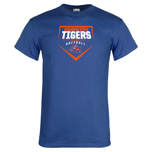  Royal T Shirt - Softball Plate Design