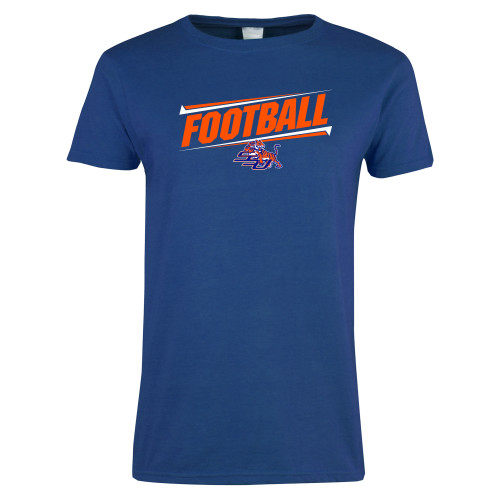  Womens Royal Short Sleeve Tee - Football Design