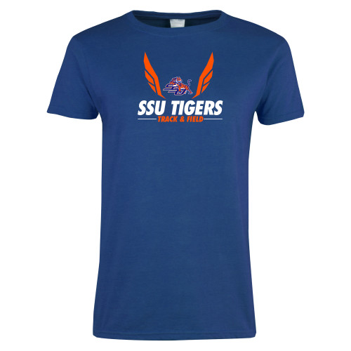  Womens Royal Short Sleeve Tee - Track & Field Design