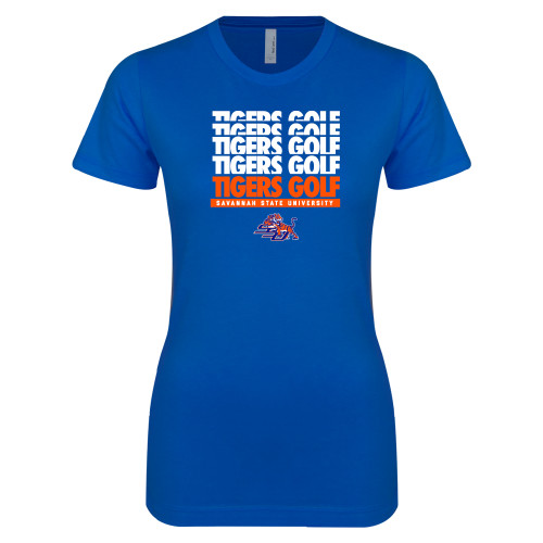  Next Level Womens Royal Boyfriend Tee - Golf Design