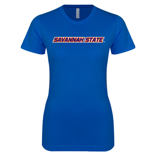  Next Level Womens Royal Boyfriend Tee - Wordmark