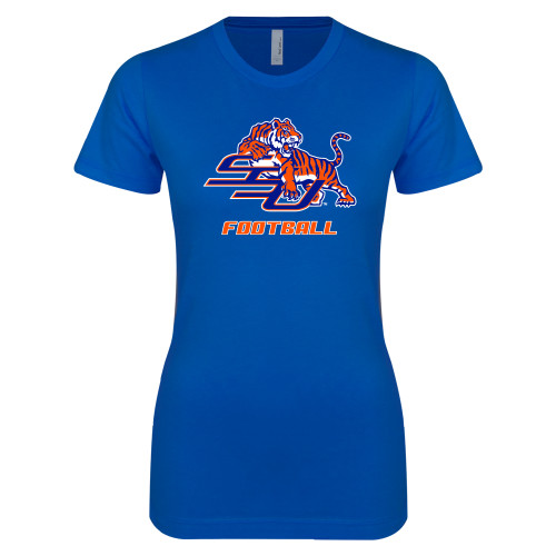  Next Level Womens Royal Boyfriend Tee - Football
