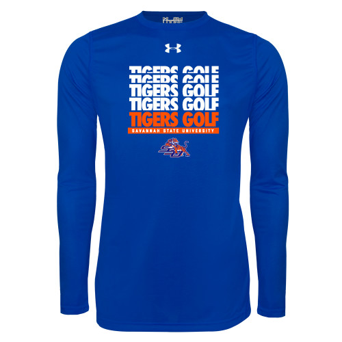  Under Armour Royal Long Sleeve Tech Tee - Golf Design