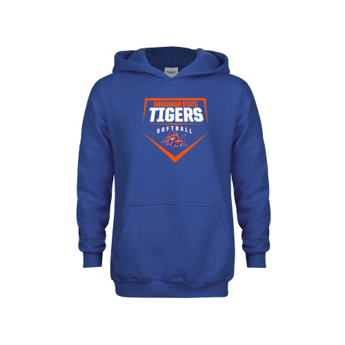  Youth Royal Fleece Hoodie - Softball Plate Design