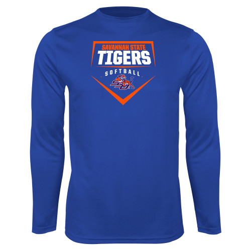  Royal Performance Long Sleeve Shirt - Softball Plate Design