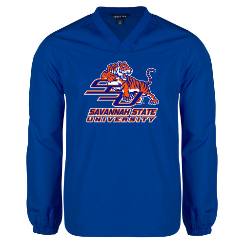 Savannah State Royal V Neck Raglan Windshirt