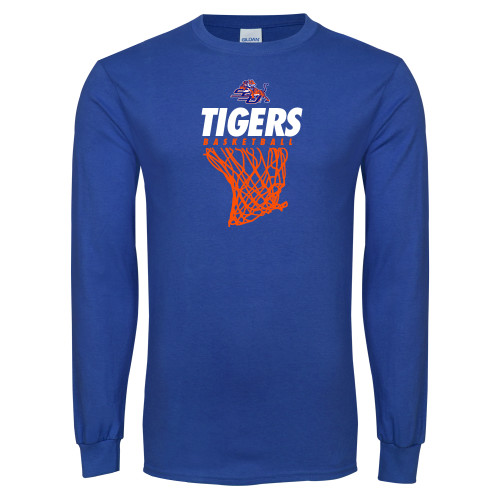  Royal Long Sleeve T Shirt - Basketball Net Design