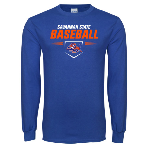  Royal Long Sleeve T Shirt - Baseball Design