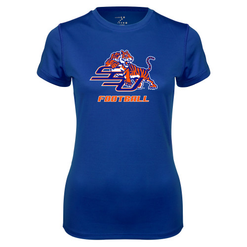  Womens Royal Performance Tee - Football