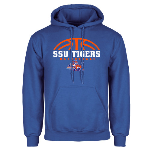  Royal Fleece Hoodie - Stacked Basketball Design