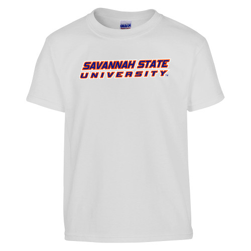  Youth White T Shirt - Horizontal Mark