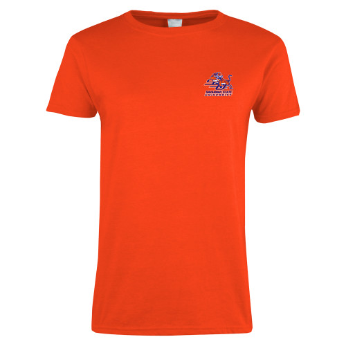  Womens Orange Short Sleeve Tee - Official Logo