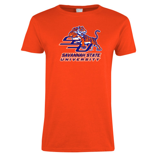  Womens Orange Short Sleeve Tee - Official Logo