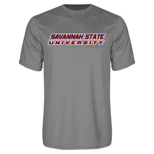  Grey Concrete Performance Tee - Horizontal Mark