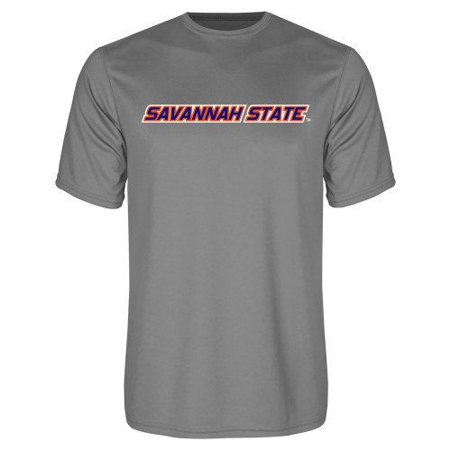  Grey Concrete Performance Tee - Wordmark