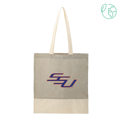  Split Recycled Grey Cotton Twill Convention Tote - SSU