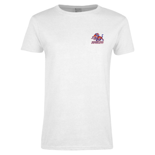  Womens White Short Sleeve Tee - Official Logo
