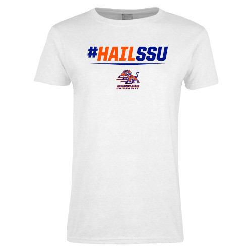  Womens White Short Sleeve Tee - #HAILSSU