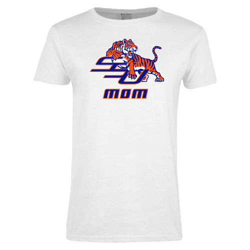  Womens White Short Sleeve Tee - Mom