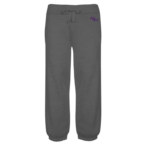 ENZA Womens Dark Heather Banded Fleece Capri - SSU