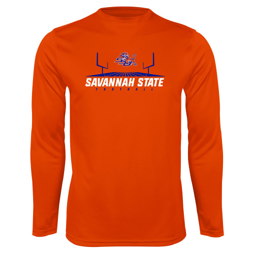 Savannah State Orange Performance Long Sleeve Shirt