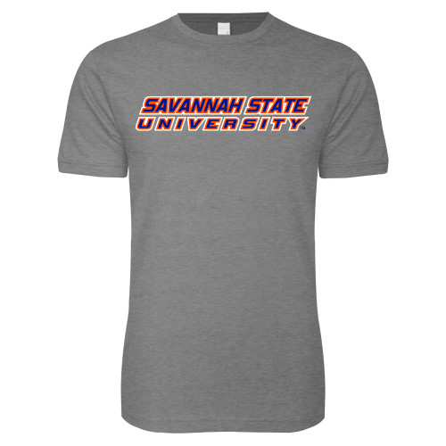  Next Level Heather Grey SoftStyle T Shirt - Horizontal Mark