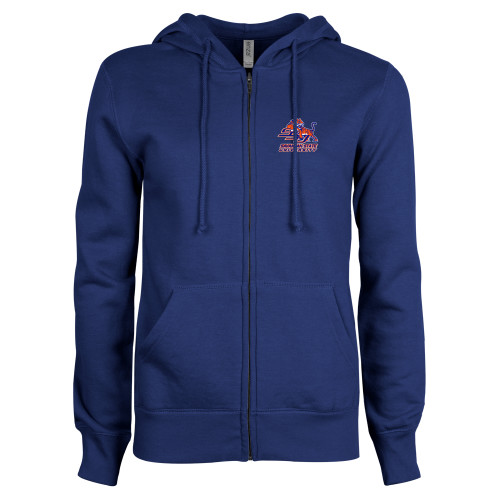  ENZA Womens Royal Fleece Full Zip Hoodie - Official Logo