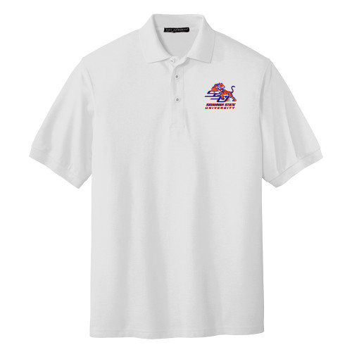  White Silk Touch Polo - Official Logo