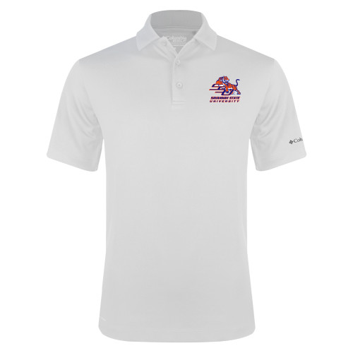  Columbia White Omni Wick Drive Polo - Official Logo