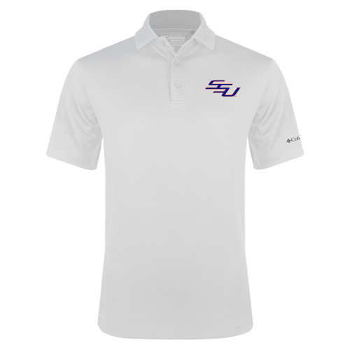  Columbia White Omni Wick Drive Polo - SSU
